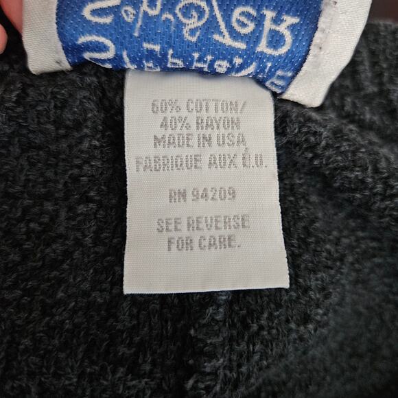 Stephanie Schuster Cropped Pants Princess Knitwear Charcoal Gray Knit Size S - Picture 5 of 11